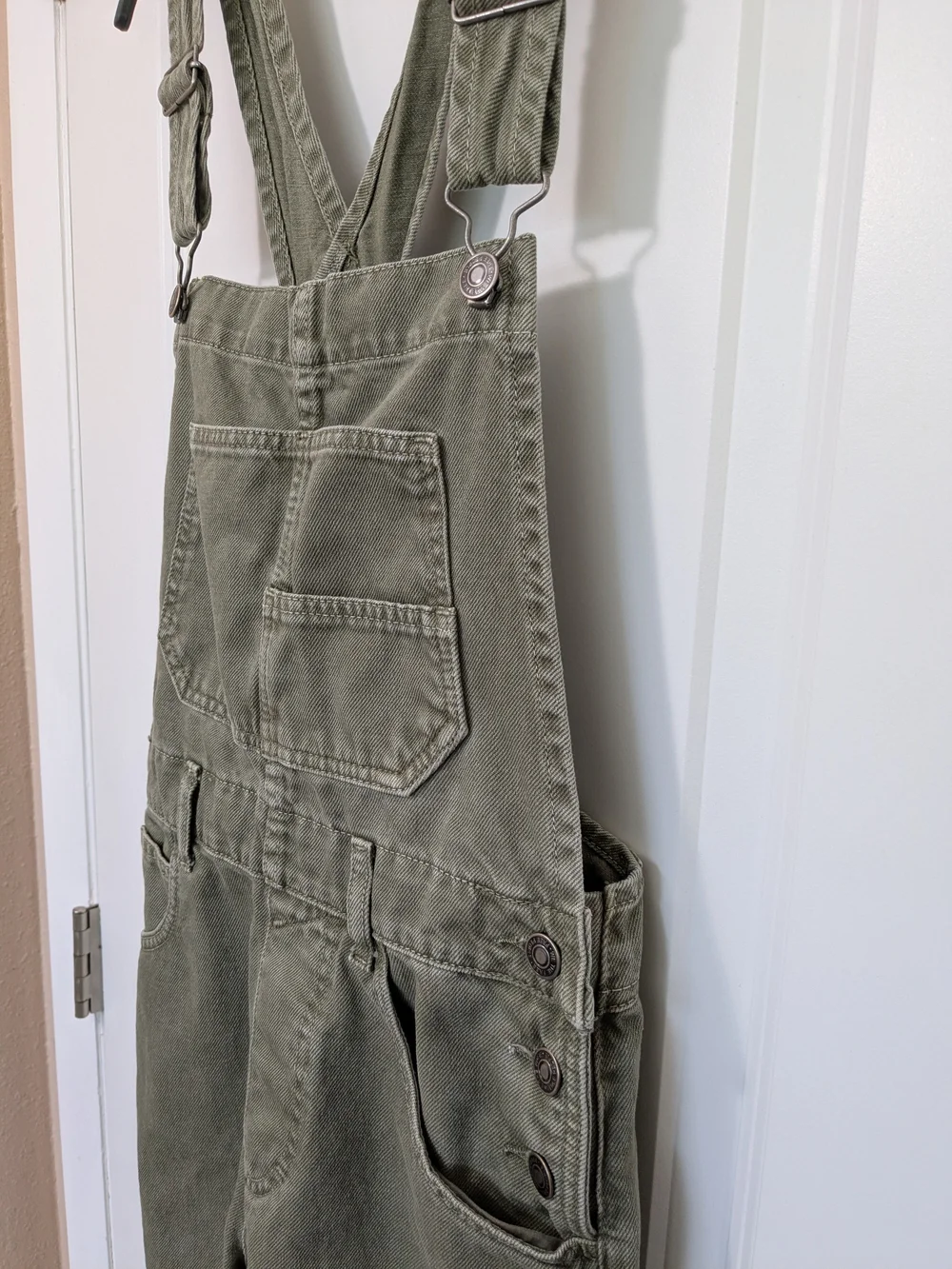We The Free Military Green Ziggy Denim Overalls XS Great Used Condition - Picture 4 of 9
